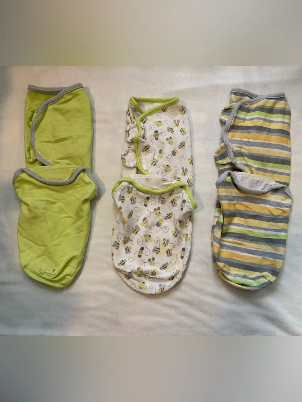 Neutral keababy swaddle and Lime summer Swaddle newborn Set